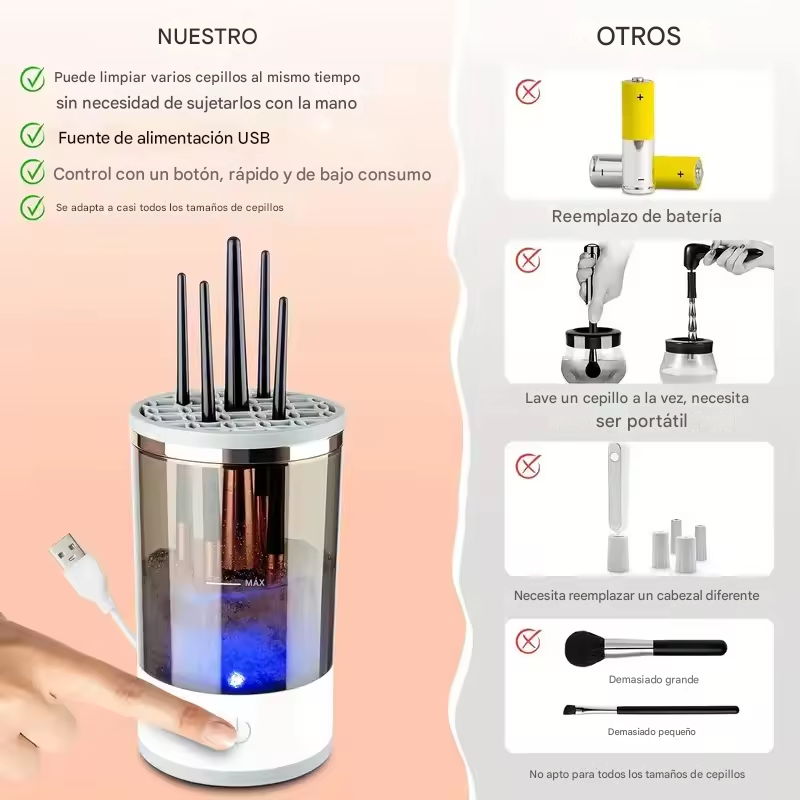 CleanBeautyPro™ | Limpiadora de Brochas