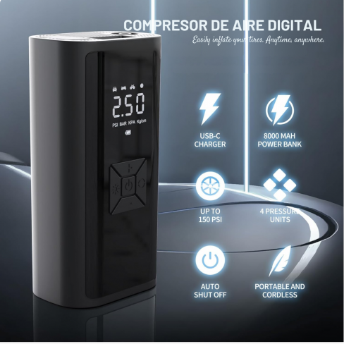 AirTech™ | Compresor de Aire Inalambrico para Neumaticos